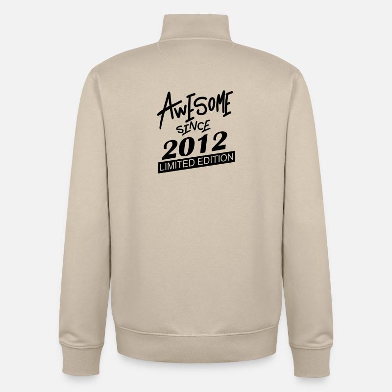 2012 - Millésime 2012 - Sweat zippé unisexe en coton bio Stanley/Stella - beige crème
