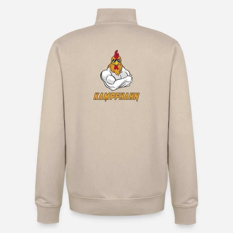 Conception de combat - Sweat zippé unisexe en coton bio Stanley/Stella - beige crème