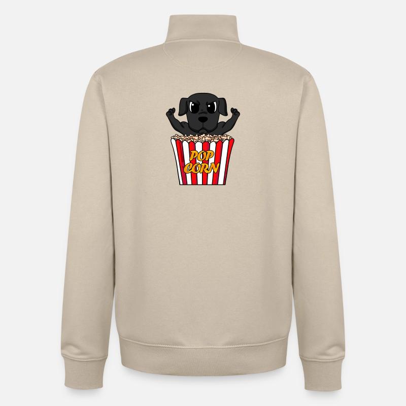Labrador - Sweat zippé unisexe en coton bio Stanley/Stella - beige crème