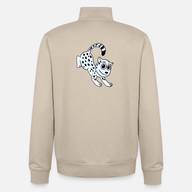 Schneeleopard Leopard - Unisex Organic Zip Sweatshirt von Stanley/Stella - Cremebeige