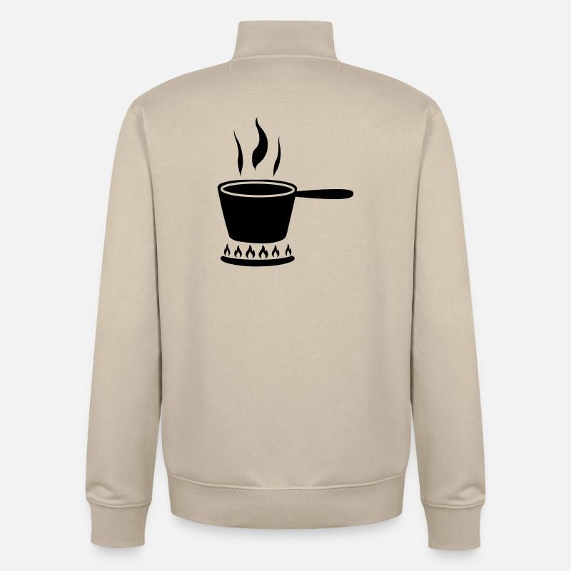 Bac à lait à gaz - Sweat zippé unisexe en coton bio Stanley/Stella - beige crème