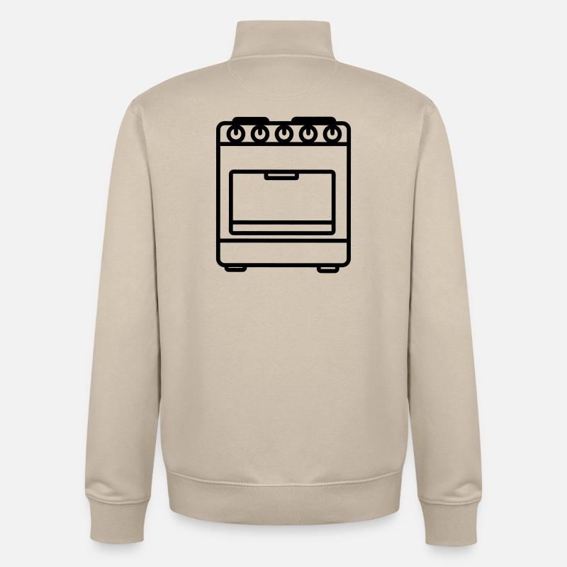 Four à gaz - Sweat zippé unisexe en coton bio Stanley/Stella - beige crème