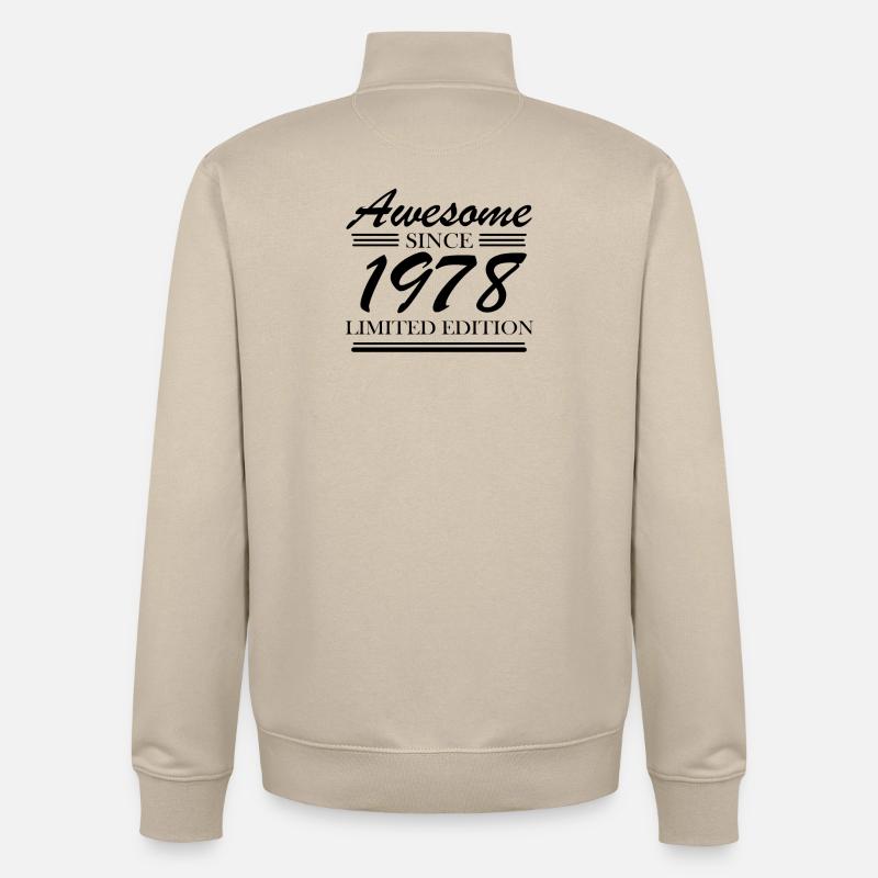 1978 - Né en 1978 - Sweat zippé unisexe en coton bio Stanley/Stella - beige crème