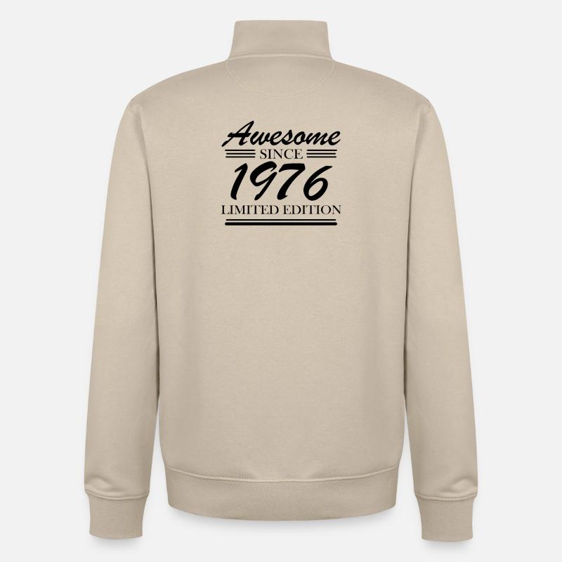 1976 - Né en 1976 - Sweat zippé unisexe en coton bio Stanley/Stella - beige crème