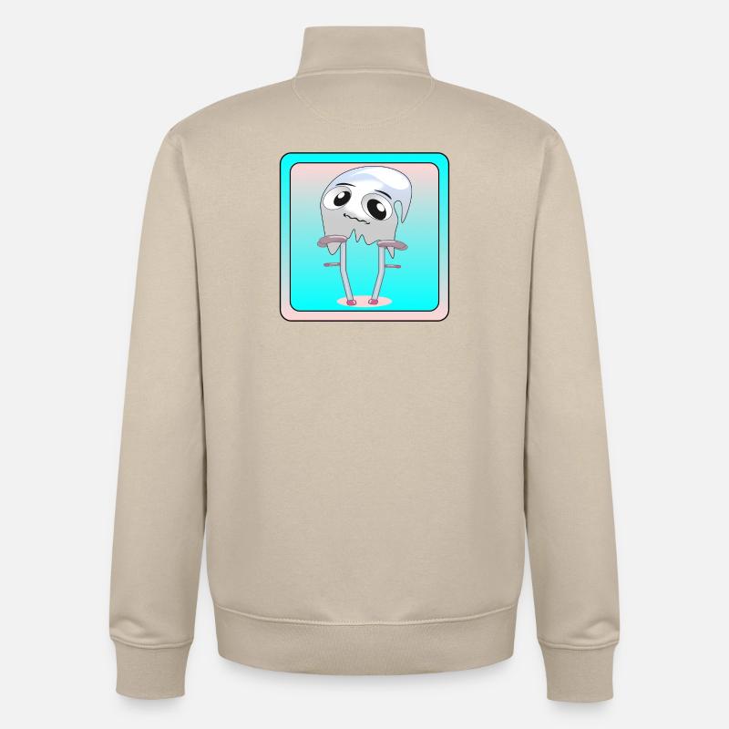 ESPRITS AVEC BÉQUILLES - MARCHEUR - GUÉRISON - Sweat zippé unisexe en coton bio Stanley/Stella - beige crème