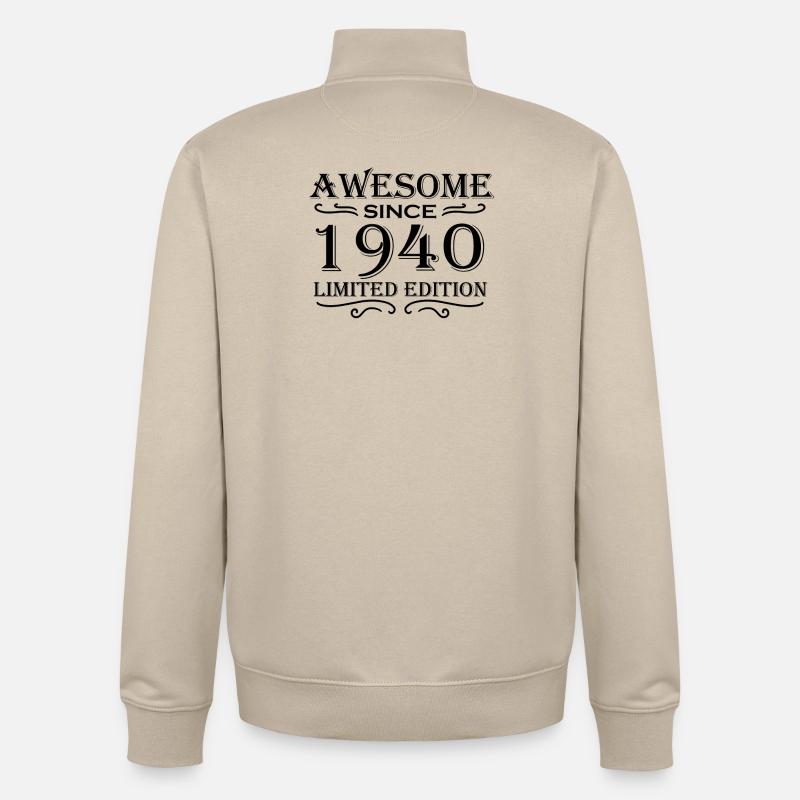 1940 - Sweat zippé unisexe en coton bio Stanley/Stella - beige crème