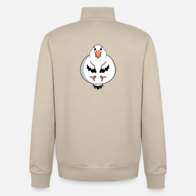 Fett Möwe Körperfett - Unisex Organic Zip Sweatshirt von Stanley/Stella - Cremebeige