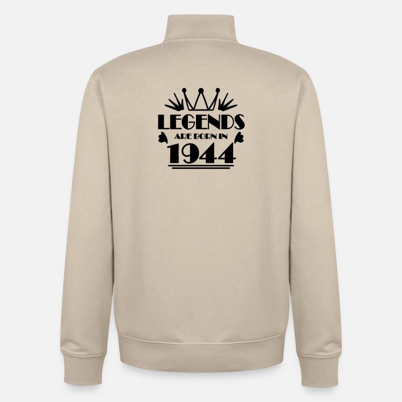 1944 - Born 1944 - Unisex Organic Zip Sweatshirt by Stanley/Stella - desert dust