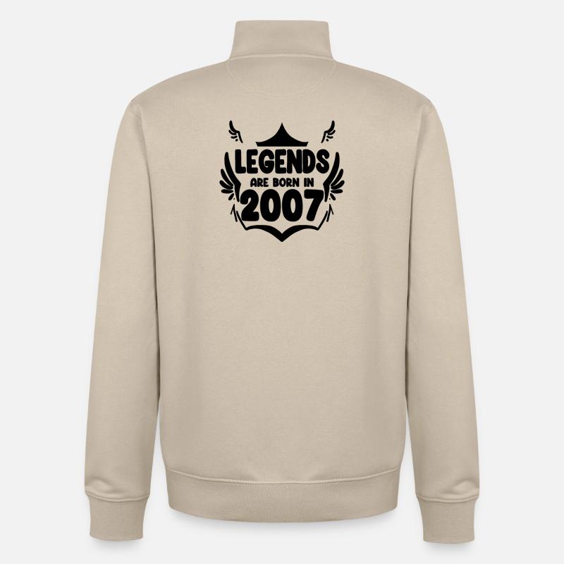 2007 - Born 2007 - Unisex Organic Zip Sweatshirt by Stanley/Stella - desert dust