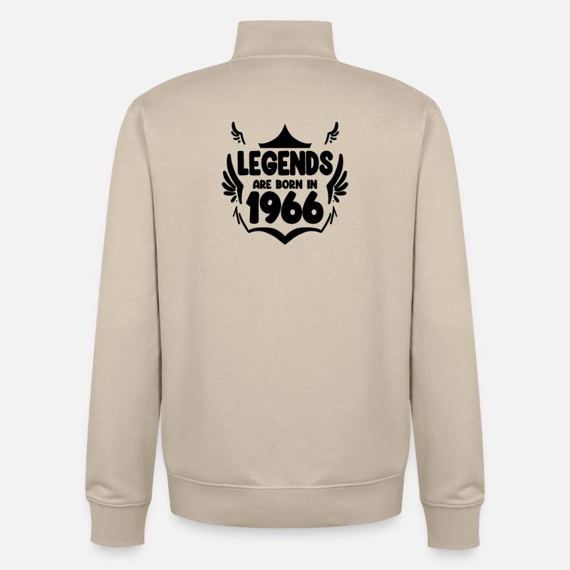 1966 - Born 1966 - Unisex Organic Zip Sweatshirt by Stanley/Stella - desert dust