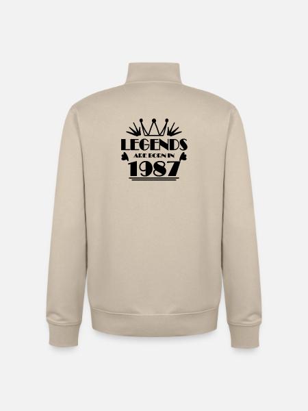 1987 - Born 1987 - Unisex Organic Zip Sweatshirt by Stanley/Stella - desert dust