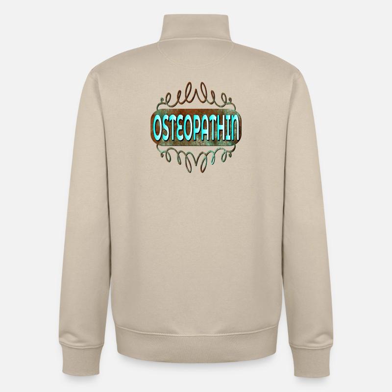 OSTEOPATHIE THERAPEUTIN - BERUF OSTEOPATHIN - Unisex Organic Zip Sweatshirt von Stanley/Stella - Cremebeige