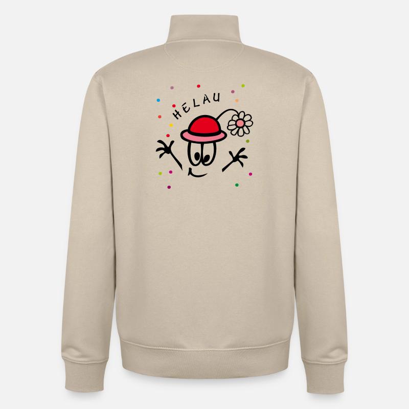 Carnaval, Carnaval, Bande dessinée - Sweat zippé unisexe en coton bio Stanley/Stella - beige crème