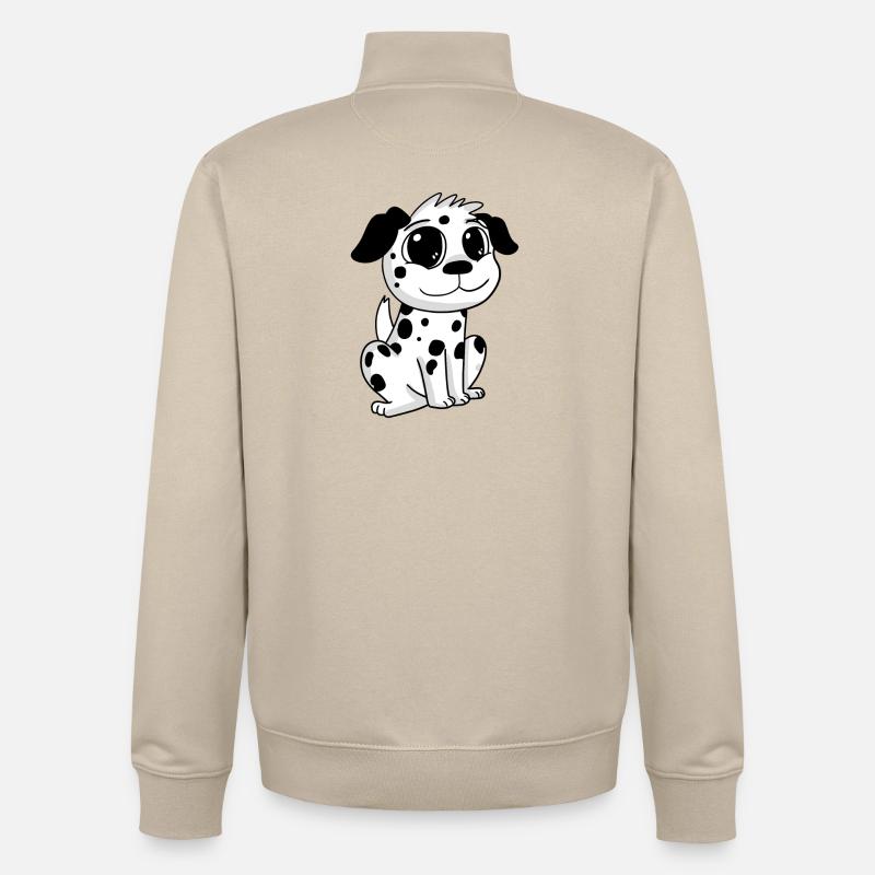 Propriétaire de chien dalmatien - Sweat zippé unisexe en coton bio Stanley/Stella - beige crème