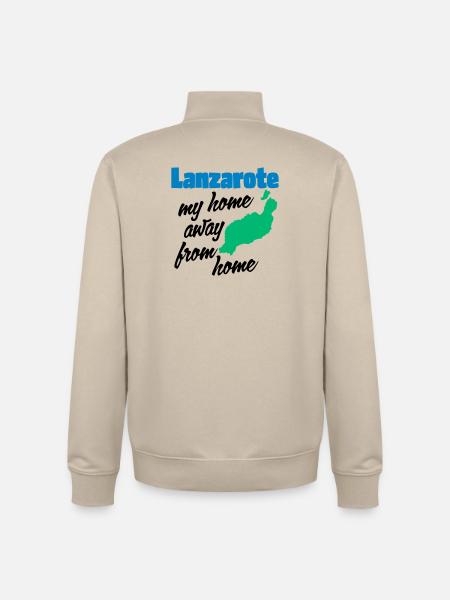 Lanzarote, mein zweites Zuhause - Unisex Organic Zip Sweatshirt von Stanley/Stella - Cremebeige