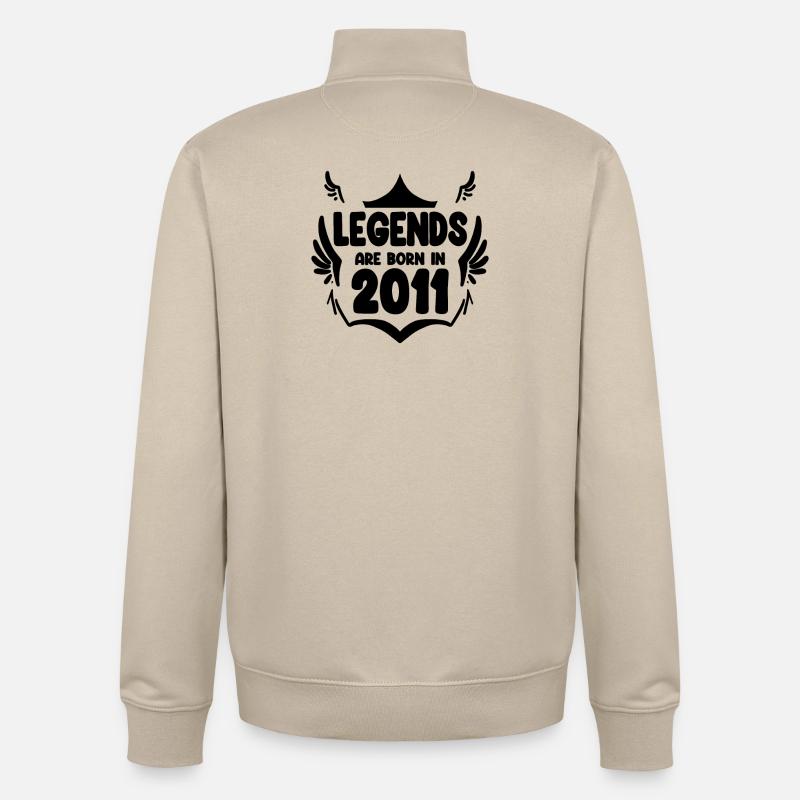 2011 - Born 2011 - Unisex Organic Zip Sweatshirt by Stanley/Stella - desert dust