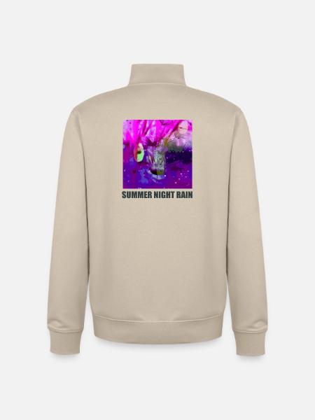 Summer NightRain Abstract - Unisex Organic Zip Sweatshirt by Stanley/Stella - desert dust