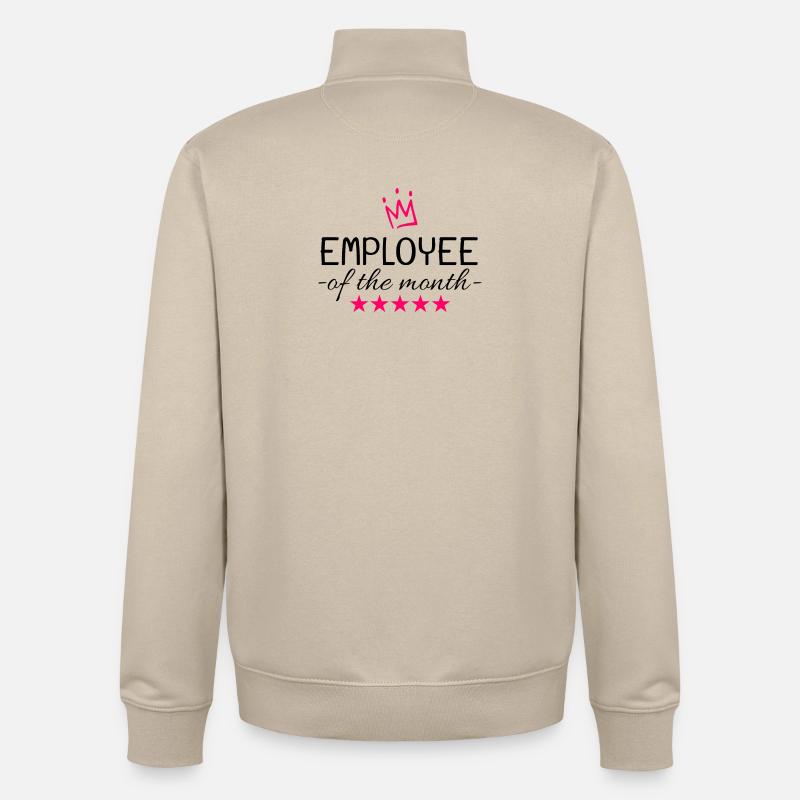 Mitarbeiter des Monats Geschenk - Unisex Organic Zip Sweatshirt von Stanley/Stella - Cremebeige