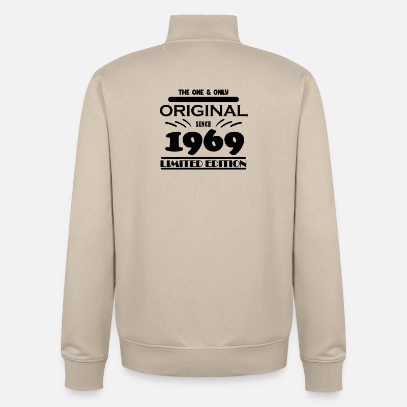 1969 - Année de construction 1969 - Sweat zippé unisexe en coton bio Stanley/Stella - beige crème