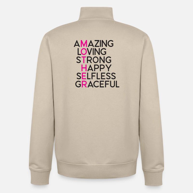 Die beste Mutter aller Zeiten - Unisex Organic Zip Sweatshirt von Stanley/Stella - Cremebeige