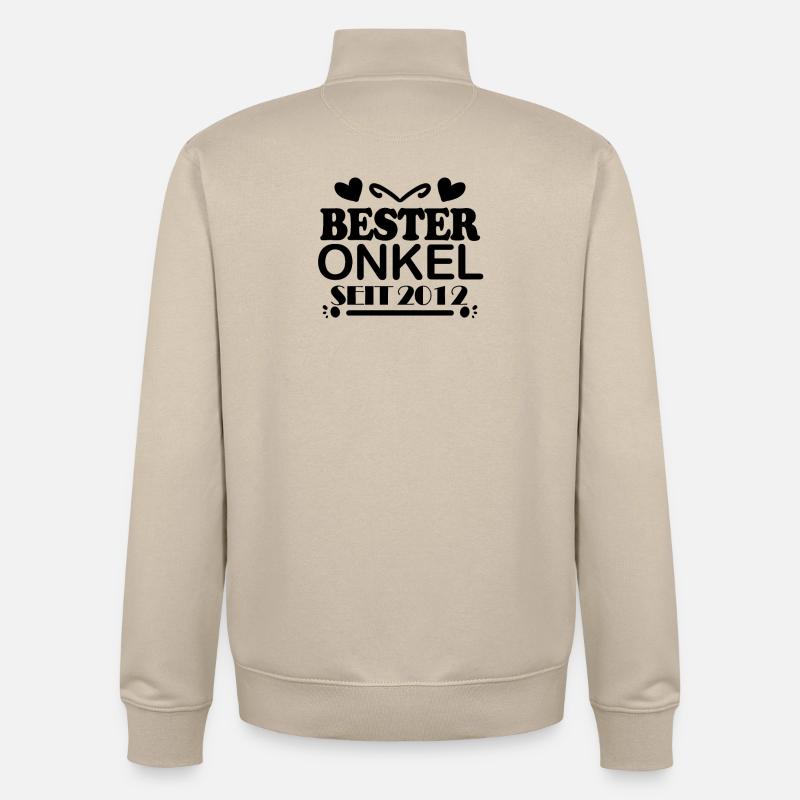 Bester Onkel seit 2012 - Unisex Organic Zip Sweatshirt von Stanley/Stella - Cremebeige