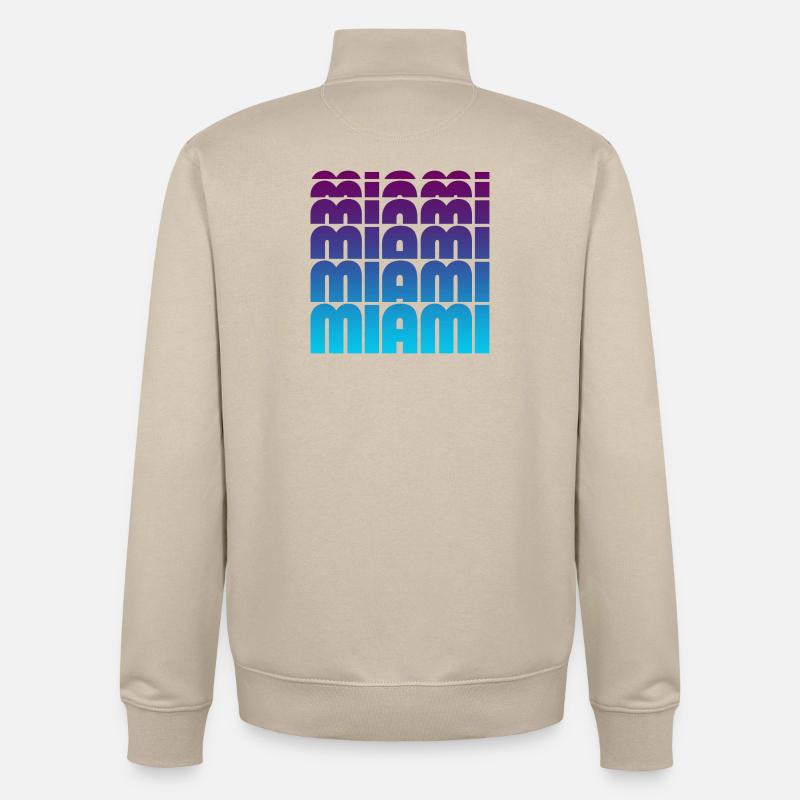 Miami Grid Gradient - Unisex Organic Zip Sweatshirt von Stanley/Stella - Cremebeige