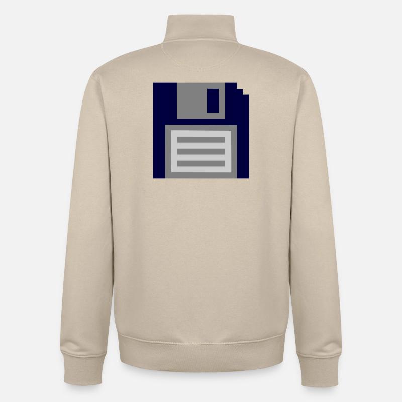Diskette - Unisex Organic Zip Sweatshirt von Stanley/Stella - Cremebeige