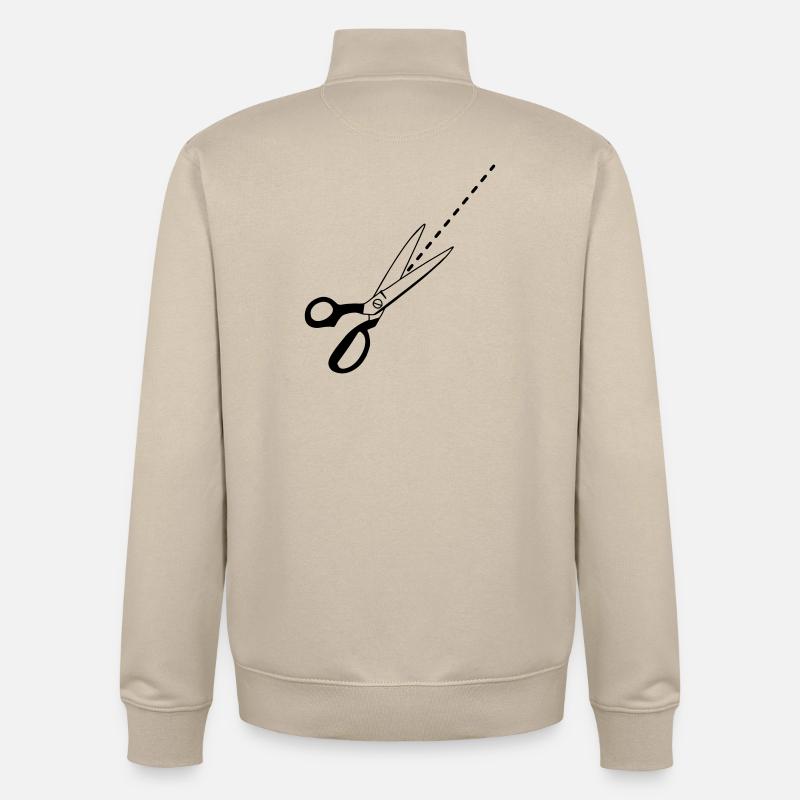 Pattern cutting logo tailor - Unisex Organic Zip Sweatshirt by Stanley/Stella - desert dust