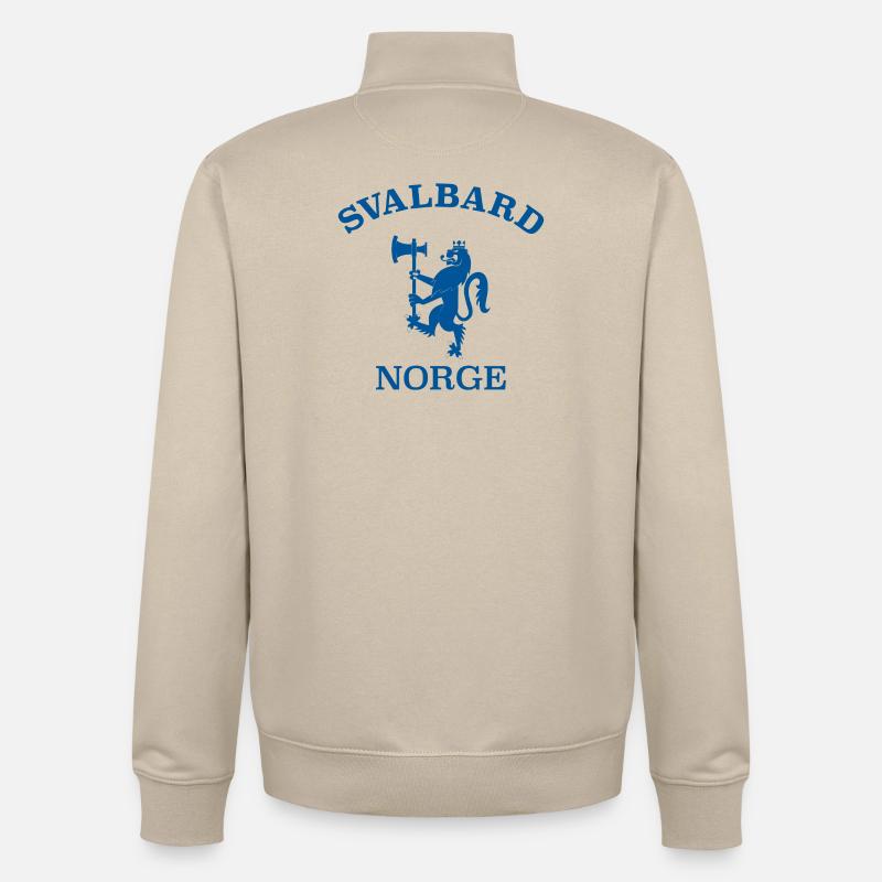 SVALBARD - Sweat zippé unisexe en coton bio Stanley/Stella - beige crème