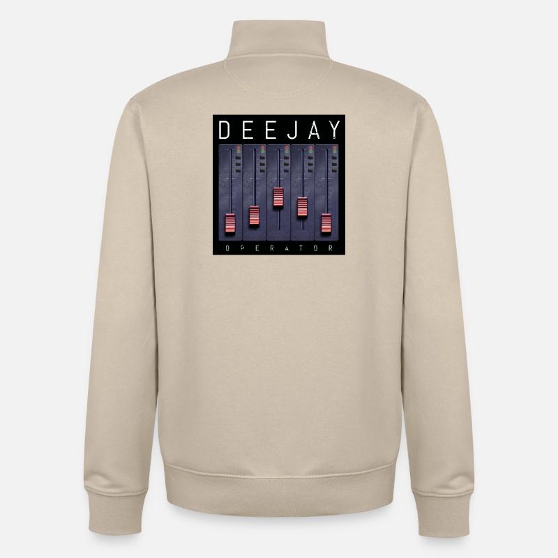 Deejay Operator Fader Design - Unisex Organic Zip Sweatshirt by Stanley/Stella - desert dust