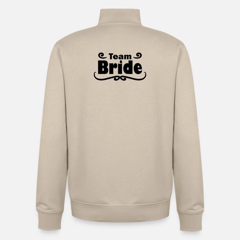 Célébration de mariage nuptiale par équipe - Sweat zippé unisexe en coton bio Stanley/Stella - beige crème