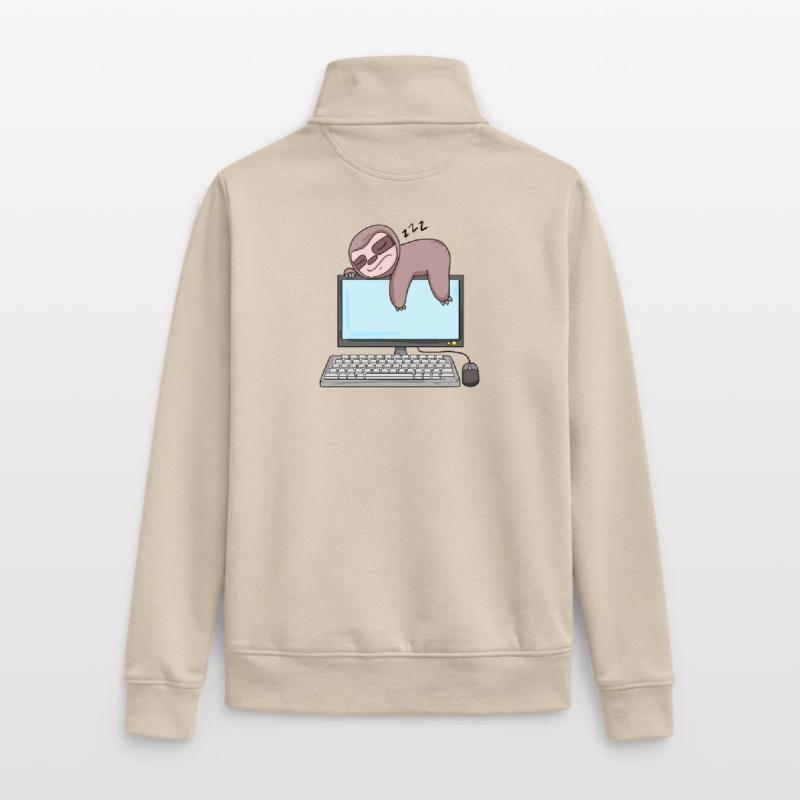 Computer Nerd Programmer Gift Unisex Organic Zip Sweatshirt by Stanley/Stella