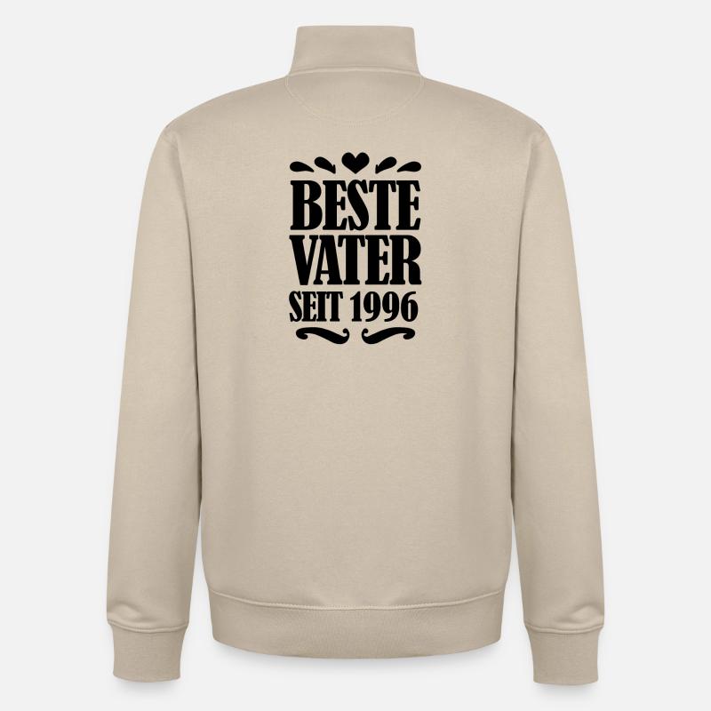 Bester Vater seit 1996 - Unisex Organic Zip Sweatshirt von Stanley/Stella - Cremebeige