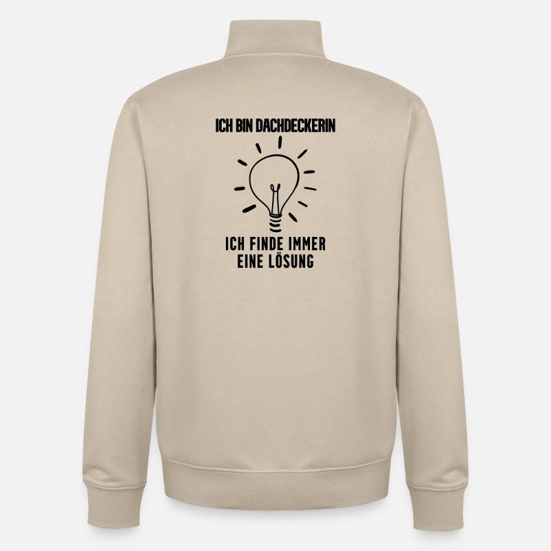 Dachdeckerin Geschenk - Unisex Organic Zip Sweatshirt von Stanley/Stella - Cremebeige
