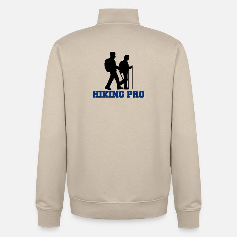 Déclaration du sommet Wnaderer Randonnée alpinisme - Sweat zippé unisexe en coton bio Stanley/Stella - beige crème
