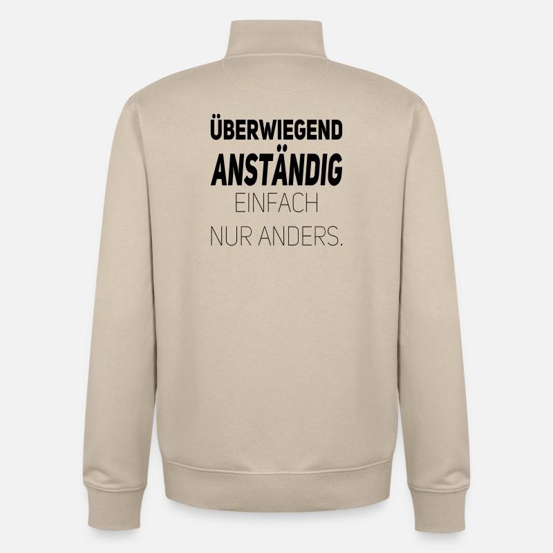 Anständig einfach nur anders - Unisex Organic Zip Sweatshirt von Stanley/Stella - Cremebeige