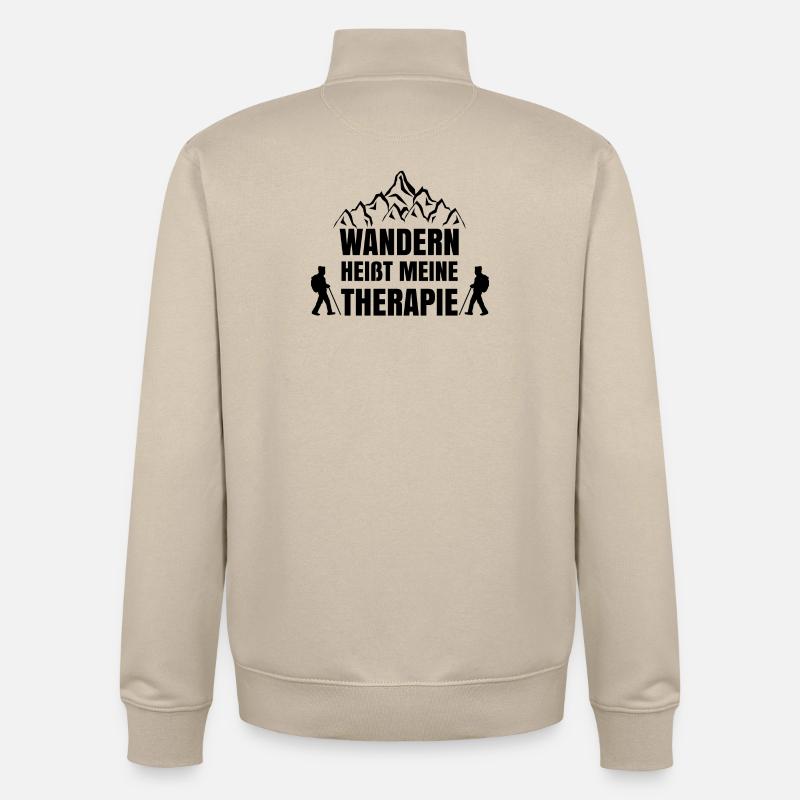 Bergsteigen Statement Wandern Gipfel Wanderer - Unisex Organic Zip Sweatshirt von Stanley/Stella - Cremebeige