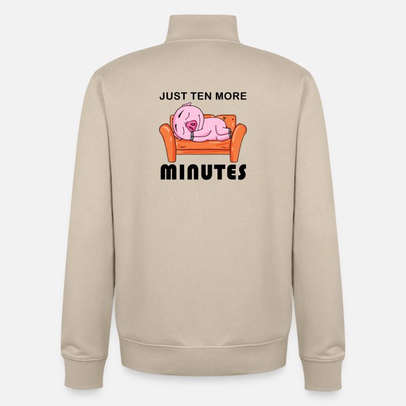 Dormez seulement dix minutes - Sweat zippé unisexe en coton bio Stanley/Stella - beige crème