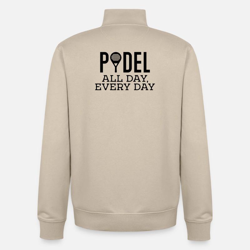 Schläger Padel Training Padelspiel Statement - Unisex Organic Zip Sweatshirt von Stanley/Stella - Cremebeige