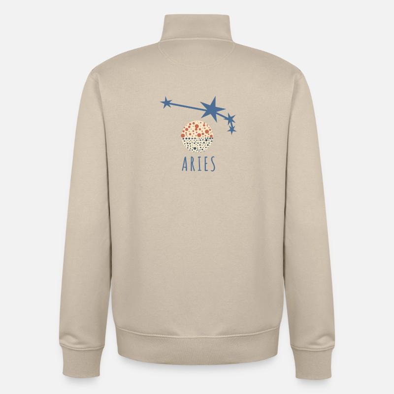 Das Sternbild Widder - Unisex Organic Zip Sweatshirt von Stanley/Stella - Cremebeige