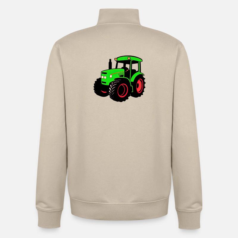 Traktor - Unisex Organic Zip Sweatshirt von Stanley/Stella - Cremebeige