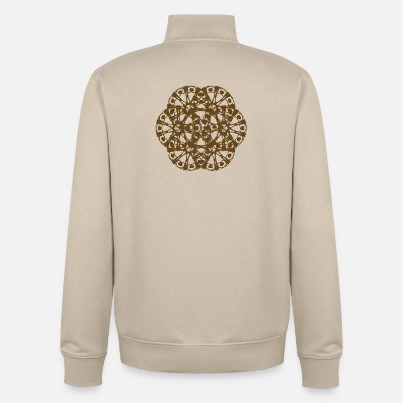Random pattern RAD rotated - Unisex Organic Zip Sweatshirt by Stanley/Stella - desert dust