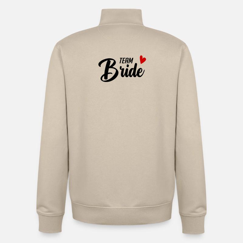 Team Bride Motiv - Unisex Organic Zip Sweatshirt by Stanley/Stella - desert dust