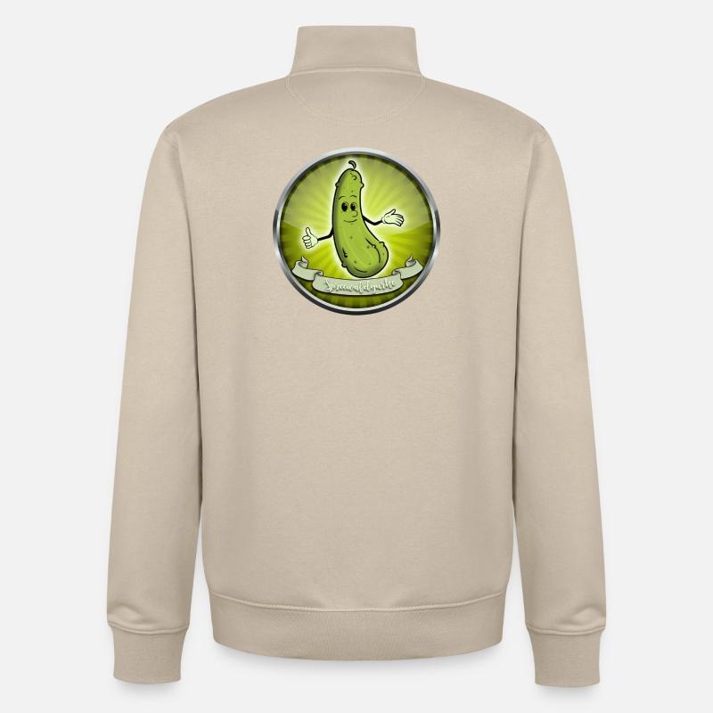 Concombre de Spreewald - Sweat zippé unisexe en coton bio Stanley/Stella - beige crème