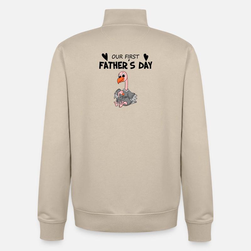 Fête des pères - Sweat zippé unisexe en coton bio Stanley/Stella - beige crème