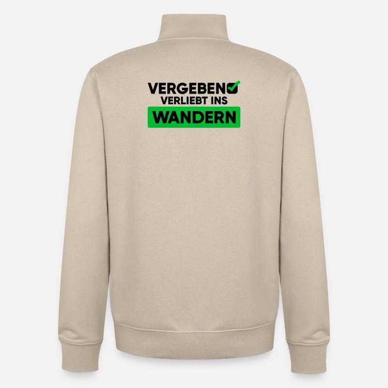 Wandern Wanderung Statement Wanderer Bergwanderung - Unisex Organic Zip Sweatshirt von Stanley/Stella - Cremebeige