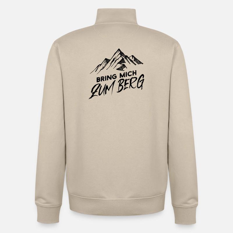 Wanderer Bergsteigen Statement Wandern Berggipfel - Unisex Organic Zip Sweatshirt von Stanley/Stella - Cremebeige