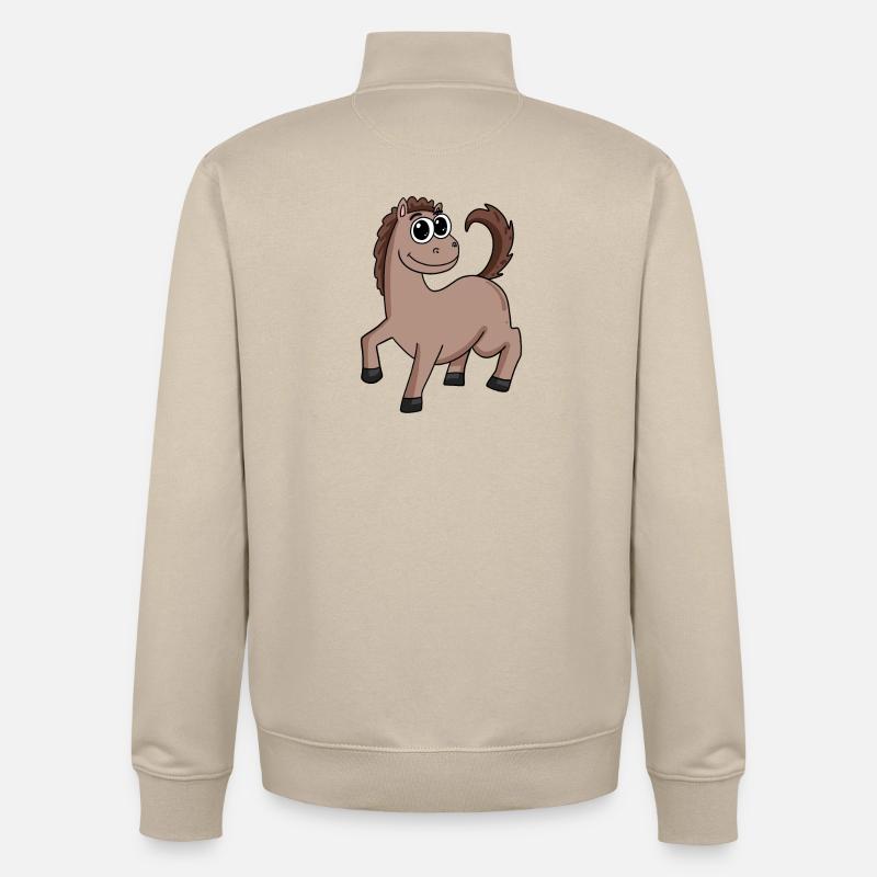 Propriétaire de chevaux - Sweat zippé unisexe en coton bio Stanley/Stella - beige crème