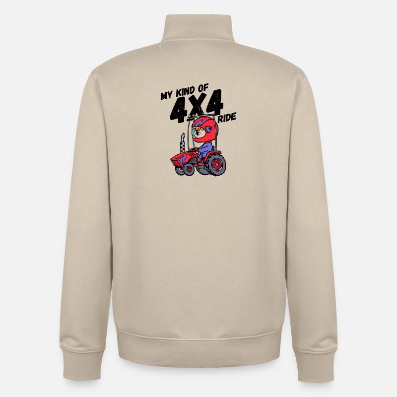 Nutzfahrzeug Traktor Statement Landleben Jungbauer - Unisex Organic Zip Sweatshirt von Stanley/Stella - Cremebeige