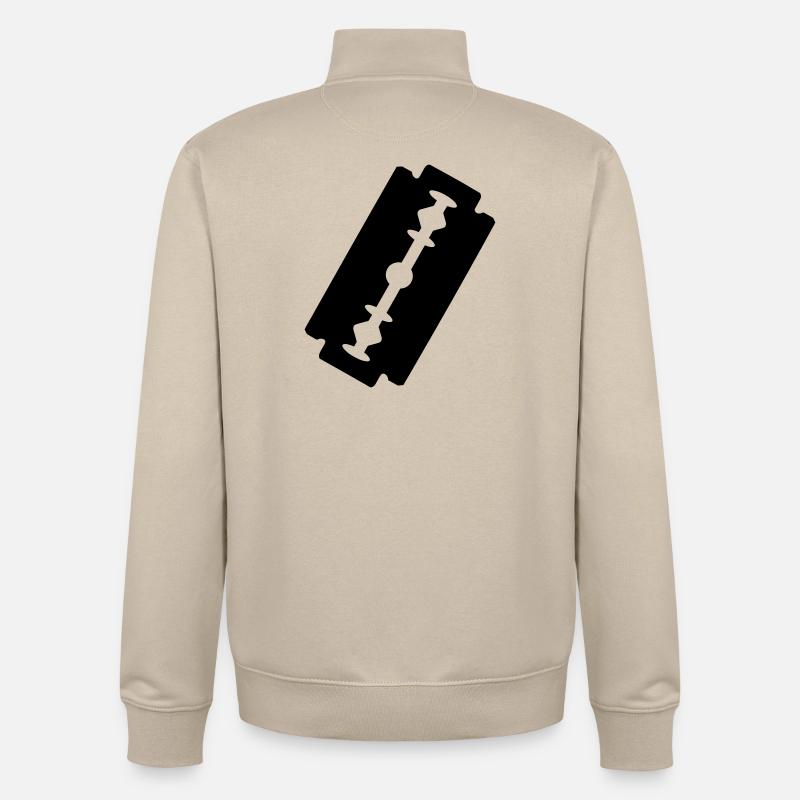 Logo-Rasierklinge. - Unisex Organic Zip Sweatshirt von Stanley/Stella - Cremebeige